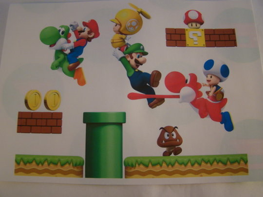 20-x-30-cm-Strijkpatronen-diverse-figuren-Mario-Luigi