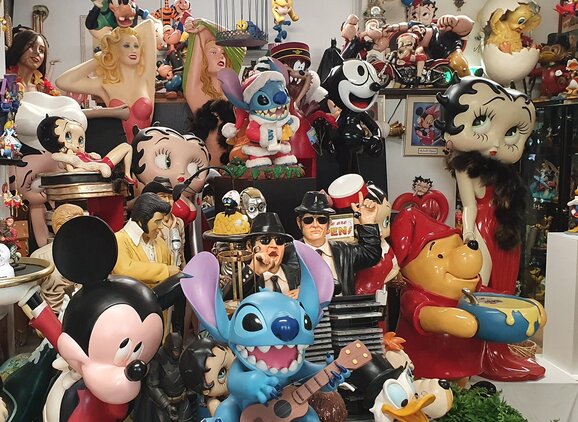 Big Life Size Disney and Warner Bros Statues