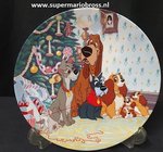 Lady and the Tramp Merry Christmas To All - Walt Disney Cartoon Comic Collector Plate Lady en de Vagabond Bord