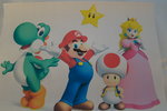 Strijkpatroon Mario, Princes,Yoshi en Toad