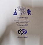 Beauty and the Beast Set Of 4 Dessert Plates Leblon Delienne Edition 2017 Retired Boxed New
