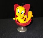 Tweety Relaxing in Red Chair demons Merveille rare vintage Figurine
