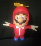 Mario Galaxy Flying with propeller Pvc Toy supermariobross Action Figure 22cm