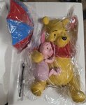 Winnie the Pooh with Piglet on umbrella Disney Cartoon Comic Retired Boxed