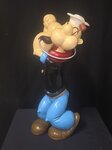 Popeye Golfer Vintage Polyester Rare Cartoon Comic Statue 42cm high Boxed
