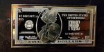 Scrooge The United States of Duckburg Gold-Plated 5 Dollars Baar New 