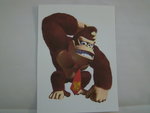 Strijkpatroon Donkey Kong met arm omhoog,