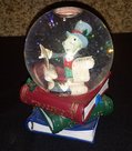 Disney Pinocchio & Jiminy Cricket Christmas Snow Globe Musical Naughty Nice 5 "