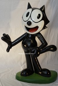 Felix the cat - polychrome Kunsthars sculptuur - felix Le Chat 83cm Marked