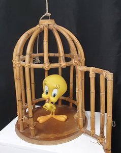 Tweety in Bamboo Cage 40m High -Looney Tunes Tweety original in Box