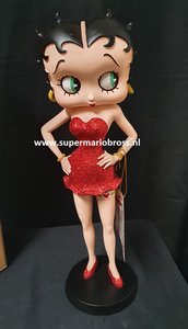 Betty Boop Red Garter New Red Glitter Cartoon Comic Boxed Collectible Figurine