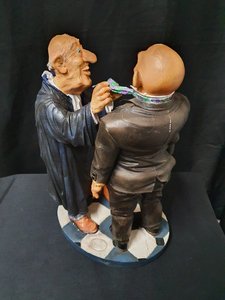 Advocaat & Client,  Parastone Fons van Dommelen en Ed van Rosmalen Profisti Full Color Handpainted Figurine Retired 2005 Bo