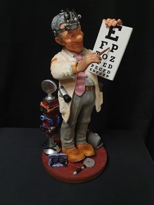 Opticien Parastone Fons van Dommelen en Ed van Rosmalen Profisti Full Color Handpainted Figurine Retired 2005 Boxed