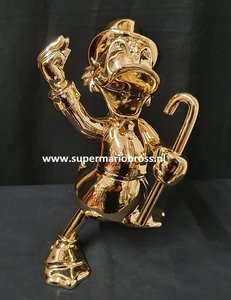 Dagobert Duck Chromed Gold Statue Scrooge Mc Duck Gold Leblon Delienne Boxed