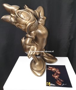 Daisy Duck Definitive Bronze Repaint Statuette - Katrien Duck Cartoon Sculpture - Disney rare Big Fig Statue Decoratie No Box