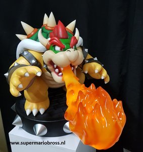 Bowser (Exclusive Version) First4Figures Limited Statue With Flame Nintendo King Koopa 