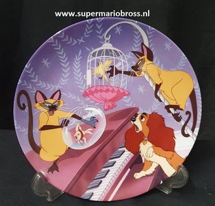 Lady and the Tramp Double Siamese Trouble Walt Disney Cartoon Comic Collector Plate 