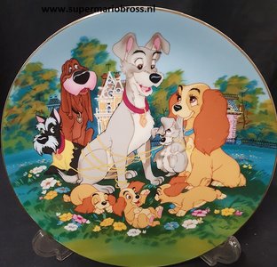 Lady and the Tramp Cartoon Classics Walt Disney cartoon Comic Collector Plate 