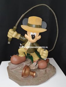 Mickey Mouse Indiana Jones Statue - Walt Disney Park Cartoon Comic Medium Figur New 