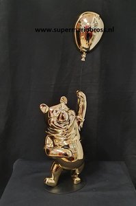 Winnie the Pooh Chromed Gold Statue 52cm - Disney Winnie L'Ourson Polychrome Limited Leblon Delienne Boxed