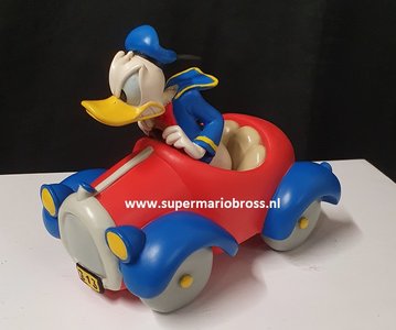 Donald Duck Driving angry in Red Car Damaged Walt DisneyCartoon Comic Donald Duck Rode Auto 