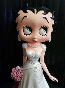 Betty wedding Cartoon comic Collectible Betty Boop in Bruidsjapon Resin New Boxed 
