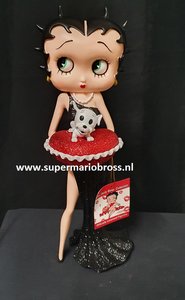 Betty Boop Black Glitter Glamour Dress - Red pillow Box New Boxed Cartoon Collectible Figurine
