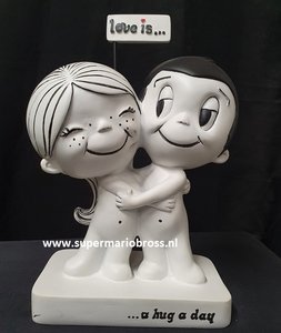 Love is a hug a day Liefde is Cartoon Comic Minikim Decoration Liebe Ist Figur