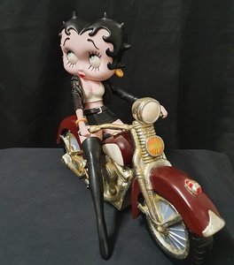 Betty On harley Motorcycle Kfs Original BettyBiker cartoon comic collectible used