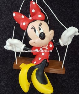 Minnie Mouse Op Schommel 47cm Hoog Walt Disney Cartoon Comic Big Fig Used