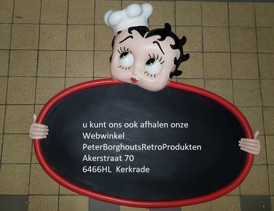 Betty Boop Menu Board BB Menuborden Krijtborden Original Polyester KFS New Boxed