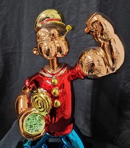 Popeye Chromed Red Candy color Statue - Replica Pop Art Cartoon Sculpture Big Fig 42cm Polyresin 