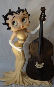 Betty Boop Musician with Cd Rack 95cm Cartoon Comic collectible Sculpture 3 Ft High