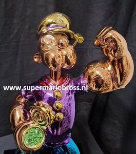 Popeye Chromed Purple color Replica Pop Art Cartoon Sculpture Big Fig 42cm PopArt Statue