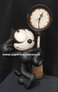 Felix The Cat With Clock 60cm hoog Univers TM Saban Polyester Cartoon Comic Statue 