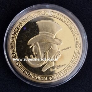 First Euro Of Uncle Scrooge United Europe Gold Plated CoinWalt Disney Euro Munt