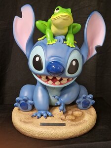 Disney 100th Master Craft Beast Kingdom Stitch with Frog Statue 33cm High New Boxed