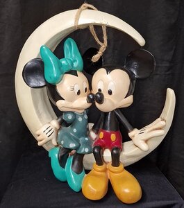Mickey & Minnie in The Moon Walt Disney Moon Lovers retired polyester Sculpture