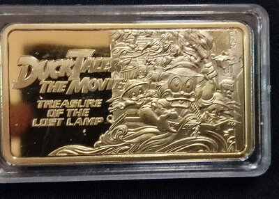 Walt Disney Ducktales The Movie LE 2000 Worldwide Gold-Plated Bar Collectible 