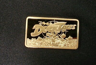 Ducktales Bar LE 2000 Worldwide Gold-Plated Walt Disney Collectible Numbered