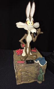 Wile E Coyote Warner Bros Looney Tunes Cartoon Comic Lamp extremely Rare Used
