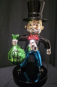 Monopoly Man with Moneybag Replica Pop Art Cartoon Sculpture 40cm Boxed