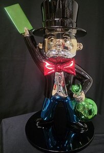 Monopoly Man with money and Moneybag Replica Pop Art Cartoon Sculpture 44cm Boxed