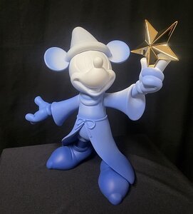 Mickey Fantasia Leblon Delienne Blue Matt Chromed Figurine 30cm New Boxed