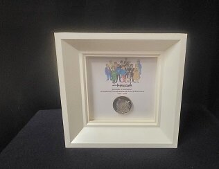 Kuifje 75 jaar Zilveren 10 euro Munt Herge verzamelmunt in White Frame