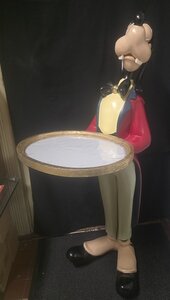 Goofy Waiter Diener Big Fig polyester Statue 120cm Disney Butler 1980 Used