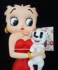 Betty Boop Holding Pudgy New in Box  Betty Boop Met Hondje Resin Animatie Sculpture