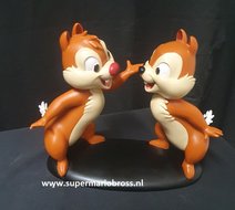 Chip &amp; Dale Chatting 18cm High - Knabbel en Babbel - Chipmunks - Walt Disney Cartoon Comic Sculpture 