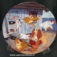 Lady and the Tramp Puppy Love -  Walt Disney Cartoon Comic Collector Plate Lady en de Vagabond Bord