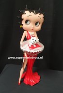 Betty Boop Red Dress &amp; Red pillow Box New &amp; Boxed Collectible Figurine - betty boop met rood kussen en hondje